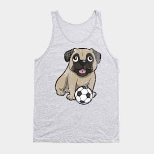 Soccer Pug Dog Tank Top